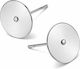 Stahl Nieten Flach Ohrringe Kleber 8mm Silber 20 Stück 6-65