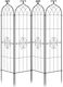Set 4 Araci Metalici Pentru Grădină 152 X 40,5 Cm Oțel Negru