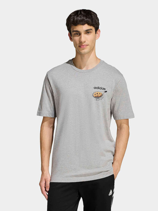 adidas Графична Тениска Сива