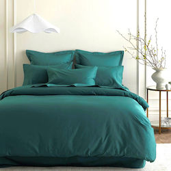 Duvet Cover Kotonia Home 100% Cotton Solid Color Ranforce 150x200 Cm Aqua Marine Duvet Cover Kotonia Home 100% Cotton Solid Color Ranforce 150x200 Cm Aqua Marine