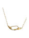 Kalliopi Silver Necklace Made Of Gold Plated Steel