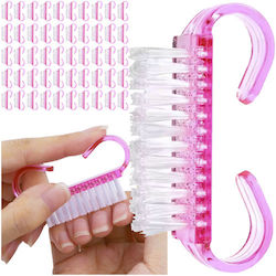 Set 50 Manicure Brushes Dust Removal Zola Soft Brushes Comfortable Handle 6.5 X 3.2 X 1.5 Cm Pink