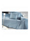 Guy Laroche Soho Sofa Throw 2 Sides Chenille 180x250cm Blue