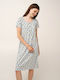 Vamp Summer Cotton Women's Blue Nightgown