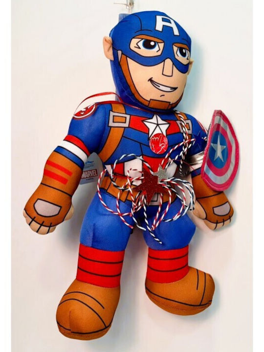 Handgefertigte Osterkerze Plüsch Captain America Geräusche 35cm 26082