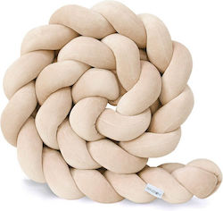 Sparrow Crib Bumper Braided Inside Velvet Warm Beige 15x200cm