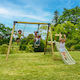 Playground Toys & Equipment Roundwood 2 in 1 with 1 Swing and 1 Double M280/Y190cm