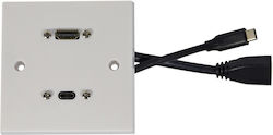 Av:link Wandplatte Usb-c/hdmi 8k 122.387uk