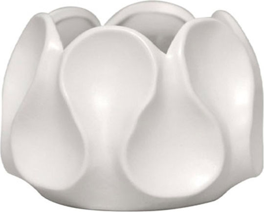 Marhome Decorative Vase Ceramic White 12.5xH16cm