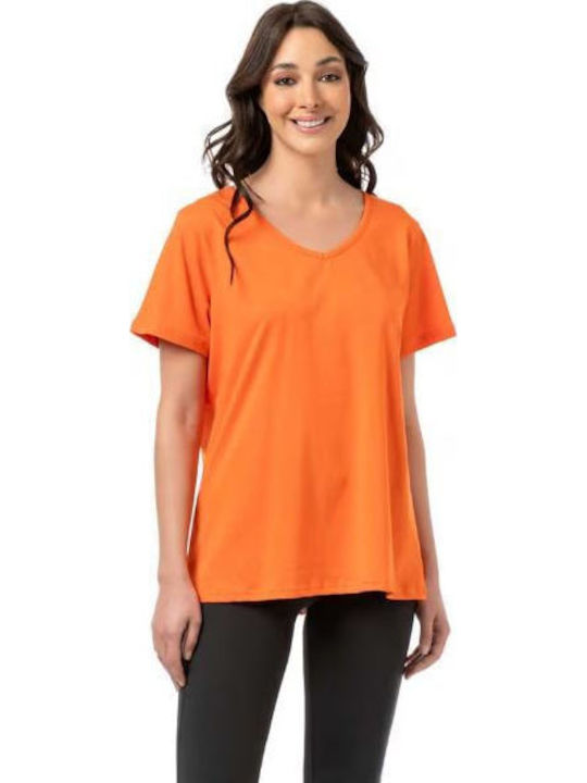 Bodymove Damen Bluse Baumwolle Orange