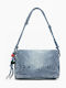 Damentasche Aus Stoff Damen Schultertasche Hellblau