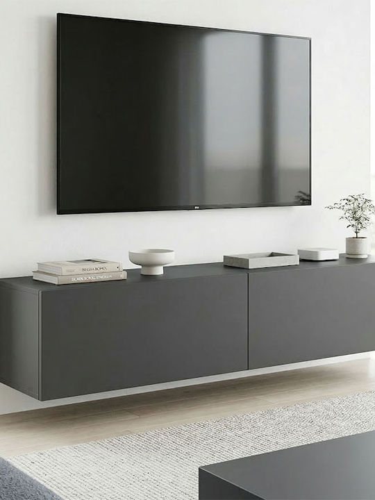TV Stand Rival with LED Lighting Anthracite L120xW35xH30cm