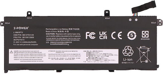 2 Power Baterie Compatibilă Pentru Lenovo ThinkPad Lenovo Thinkpad T490 / P43s / T14 G1 G2 Cu 4350mAh