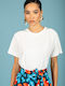 Women's Short Sleeve Blouse Ecru