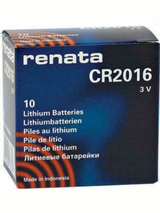 Renata Батерии Литий За Часовници CR2016 3V 10 Броя