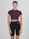 Γυναικείο Crop T-shirt Μπορντο