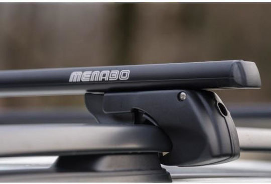 Menabo Aluminum Roof Bars Sherman for Mini Countryman 5D F60 2017 for Cars with Factory Roof Bars Set with Roof Rack Legs Black MP.12280 MB-2