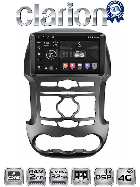 Clarion Car Audio System for Ford Ranger 2011 > 2015 Bluetooth USB WiFi GPS Apple CarPlay Android Auto