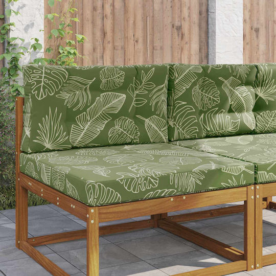 vidaXL Gartenstuhlkissen Mit Rückenlehne Grün 2Stück 80x80cm