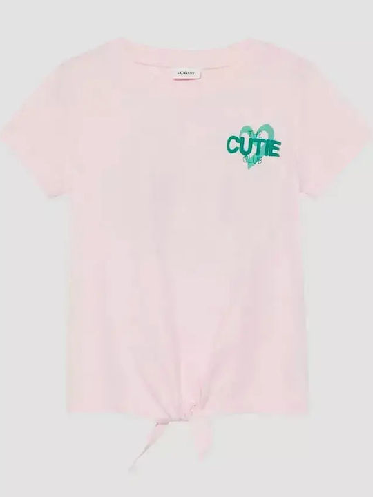 Kids Short-Sleeved Blouse Pink