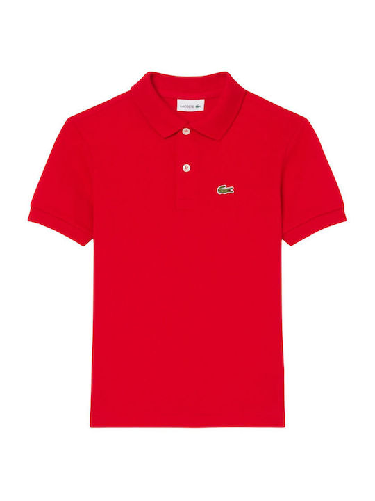 Lacoste Παιδική Μπλούζα Κοντομάνικη Κόκκινο