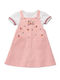 Kinder-Latzhose Blumen Rosa