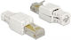 Delock Rj45 Plug Cat.5e Utp Toolfree 2 Pieces White 86415