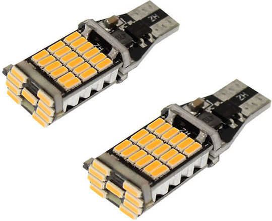 Λάμπες Αυτοκινήτου & Μοτοσυκλέτας T10 / T15 / W5W / W16W Canbus LED Πορτοκαλί 12-24V / 12V / 24V 3W 2τμχ