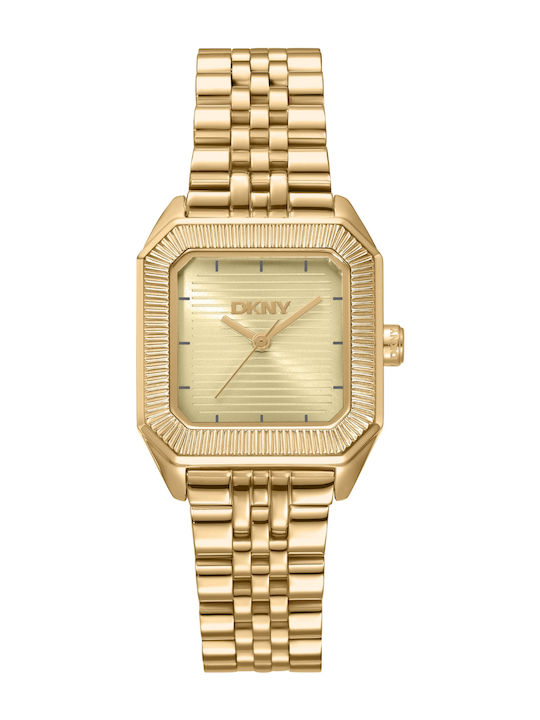 DKNY Womens Watch Battery with Gold Metal Bracelet