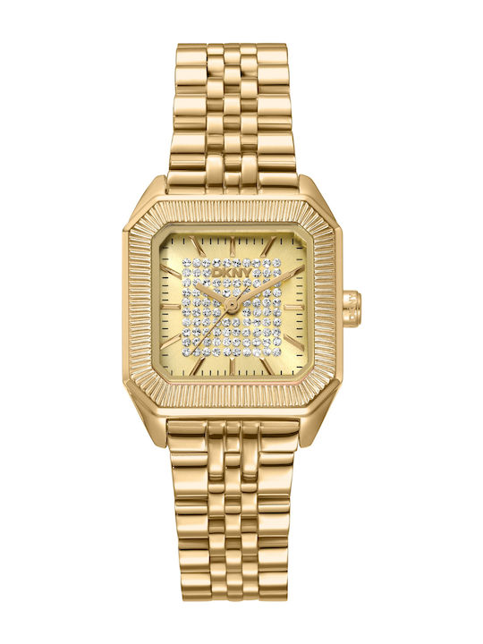 DKNY Womens Watch Battery with Gold Metal Bracelet