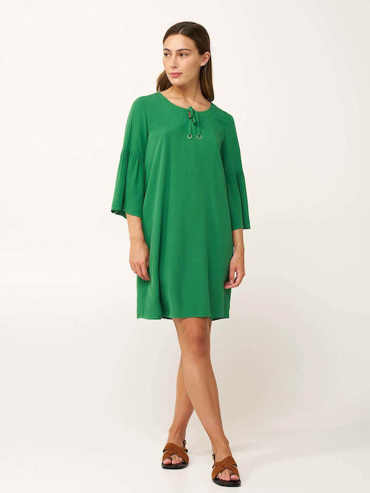 Sommer Wickel Damenkleid Grün Verdant