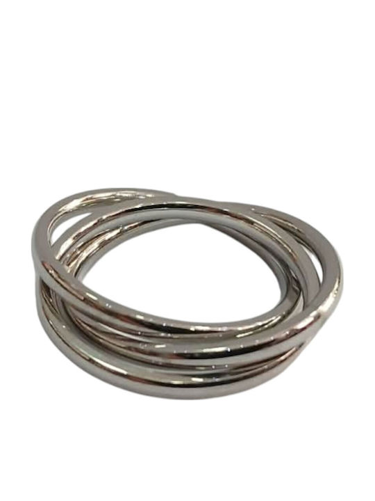 Kalliopi Silver Damenring Spinner aus Stahl