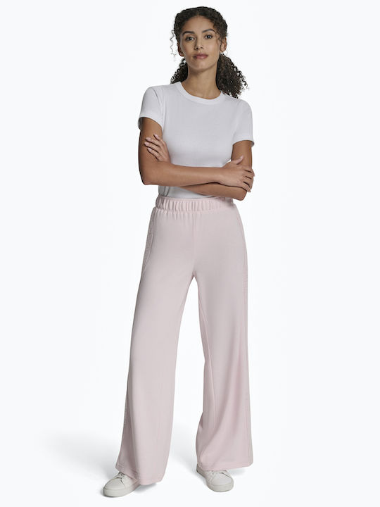 DKNY Γυναικείο Υφασμάτινο Παντελόνι Ροζ
