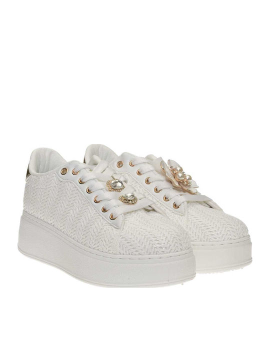 Laura Biagiotti Damentaschen Flatforms Sneakers Weiße