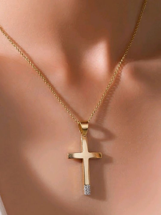 Papadopoulos Gold Women's Cross Without Chain K14.2106