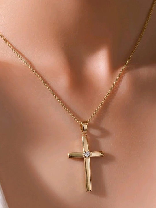 Papadopoulos Gold Frau Kreuz Ohne Kette K14.2026