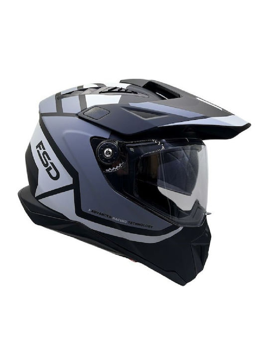 Faseed 805 Gray/Black/White Motorcycle Helmet O...