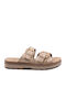 Fantasy Leather Women's Anatomic Flat Sandals Rose Gold