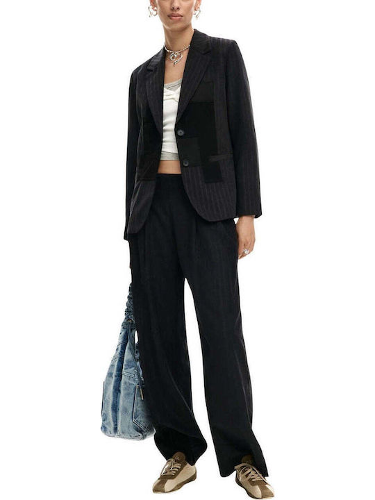 Women's Fabric Trousers Black