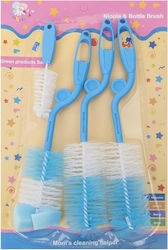Set 4 Reinigungsbürsten Für Babyflaschen Und Sauger Blau Z-tools Zts 9100