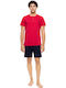 Ulisse Sommer Herrenpyjama Rot