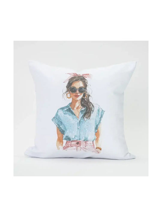Borea Sofa Cushion 23 100% Cotton White 45x45cm