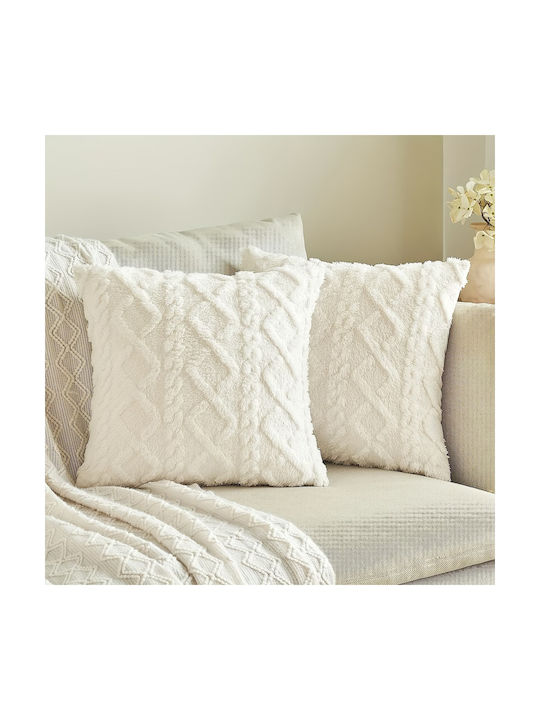 Dream House Μαξιλάρι Καναπέ Boho White 42x42εκ.
