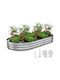 Vevor Metallischer Silberner Pflanzgefäß 240x120x30cm