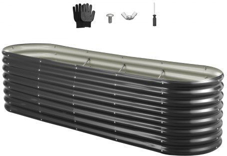 Vevor Blumenkasten Metallisch Dunkelgrau Vevor Blumenkasten Metallisch Dunkelgrau