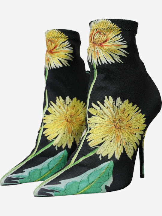 Dolce & Gabbana Дамски Кожени Обувки На Ток Черни