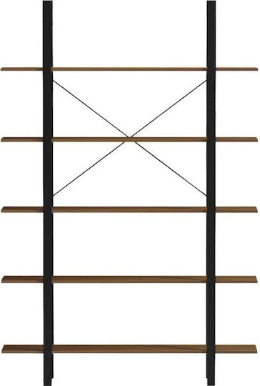 Етажерка Varous Орех-черен 120x28x180см