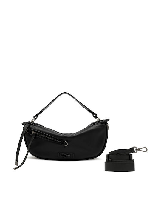 Leather Women's Shoulder Bag Black