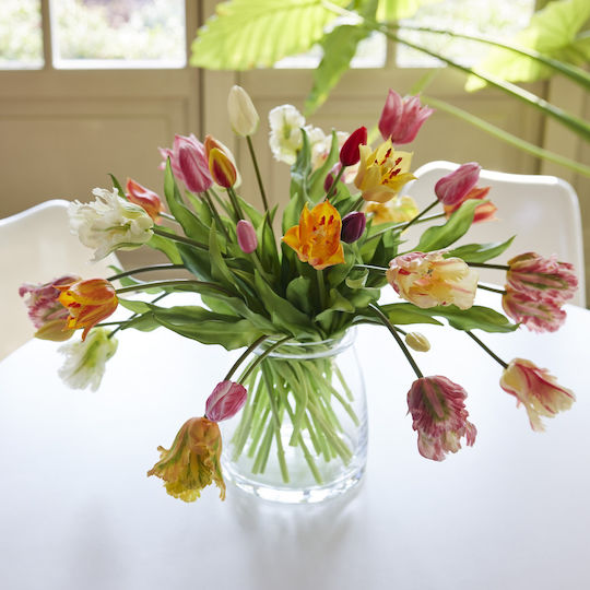 Bouquet 8 Tulpen Real Touch 13x13x39cm