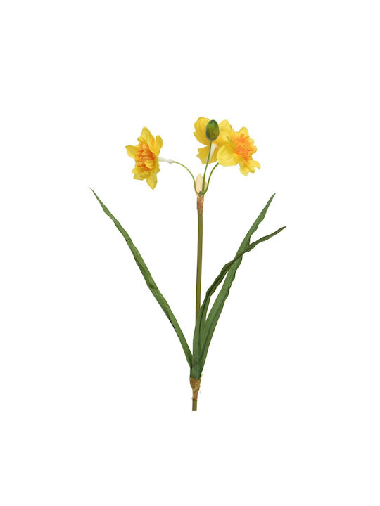 Decorative Artificial Yellow Polyester Daffodil Flower H40cm Kaemingk 800150-2 00046231